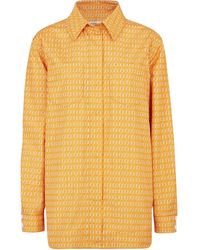 Fendi - Long-Sleeved Ff-Print Shirt - Lyst