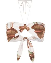 Adriana Degreas - Graphic-print Cropped Top - Lyst