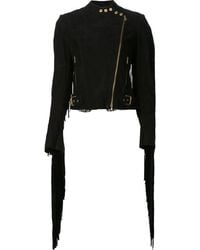 Ralph Lauren - Fringed Biker Jacket - Lyst