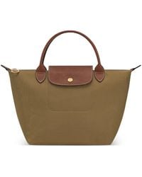 Longchamp - Le Pliage Leather-Trim Tote Bag - Lyst