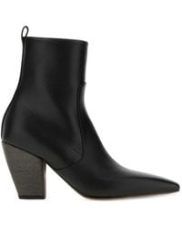 Brunello Cucinelli - Bottines Pointues Ornées De Monili - Lyst