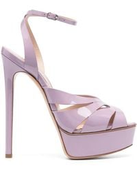 Casadei - 140Mm Flora Tiffany Platform Sandals - Lyst