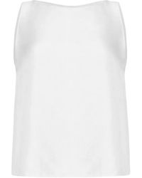 Adam Lippes - Annie Pleated Silk Top - Lyst