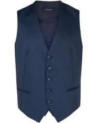 Tagliatore - Virgin Wool Button-Up Waistcoat - Lyst