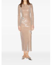 Huishan Zhang - Davida Sequin-Embellished Floral Midi Dress - Lyst