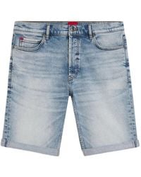 HUGO - Logo-Patch Shorts - Lyst