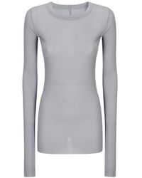 Rick Owens - Rib Ls T Long-Sleeve T-Shirt - Lyst