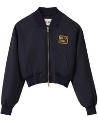 Miu Miu - Batavia Wool Bomber Jacket - Lyst