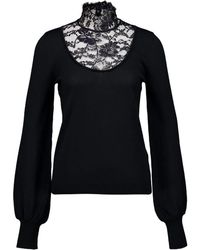 Valentino Garavani - Lace-Detail Sweater - Lyst