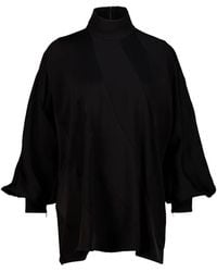 Zimmermann - Blusa Con Cuello Alto Y Corte Al Bies - Lyst