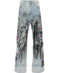 Who Decides War - Hit Patch-detail Wide-leg Jeans - Lyst