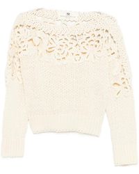 Ermanno Scervino - Crochet-Knit Cut-Out Sweater - Lyst