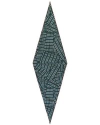 ZEGNA - Stripe-Print Diamond-Shaped Scarf - Lyst