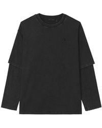 FIVE CM - Layered-Sleeve Acid-Wash T-Shirt - Lyst