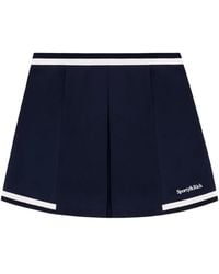 Sporty & Rich - Mila Pleated Stripe Mini Skirt - Lyst