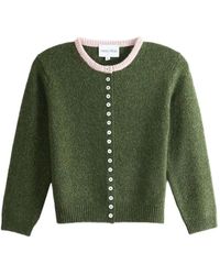Nikki Chasin - Clio Contrast-Trim Cashmere Cardigan - Lyst