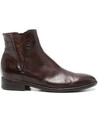 KING TARTUFOLI - Zip-Detail Leather Ankle Boots - Lyst