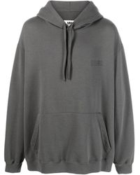 MM6 by Maison Martin Margiela - Signature Numbers-motif Cotton-blend Hoodie - Lyst