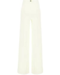 MAISON ANANA - Logo-Plaque Wide-Leg Trousers - Lyst
