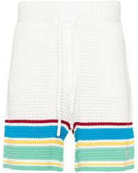Casablanca - Crochet-knit Organic Cotton Shorts - Lyst