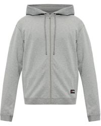 DIESEL - Logo-Patch Zip-Up Hoodie - Lyst