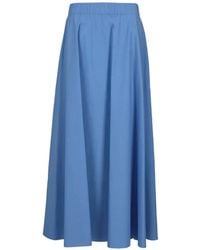 P.A.R.O.S.H. - Elasticated-Waistband Flared Maxi Skirt - Lyst