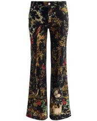 Alice + Olivia - Roxie Embroidered Embellished Jeans - Lyst