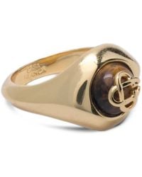 CASABLANCA - Logo-Plaque Signet Ring - Lyst