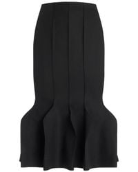 Genny - Panelled Fluted Midi Skirt - Lyst