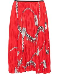 Burberry - Chain-Print Pleated Miniskirt - Lyst