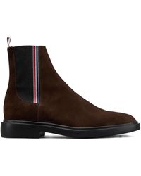 Thom Browne - Calf Suede Rubber Sole Rwb Chelsea Boots - Lyst