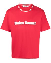 Wales Bonner - Original T-Shirt mit Logo-Applikation - Lyst