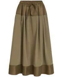 Cinq À Sept - Elisabetta Pleated-Panel Midi Skirt - Lyst