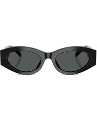 Tory Burch - Oval-Frame Embellished Sunglasses - Lyst