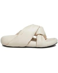 Marni - Bubble Twist-Detail Leather Sandals - Lyst