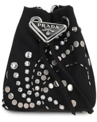 Prada - Borsa A Secchiello Con Applicazione - Lyst