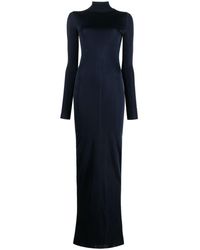 Saint Laurent - Knit Long-sleeve Maxi Dress - Lyst