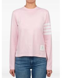 Thom Browne - Four-Bar Long-Sleeve Sweater - Lyst