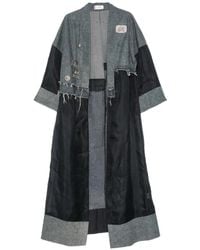 Hui Milano - Bruno Patchwork Frayed-Edge Coat - Lyst