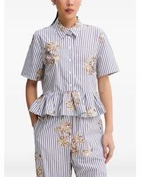 Munthe - Nuriana Sequin-Embellished Striped Shirt - Lyst