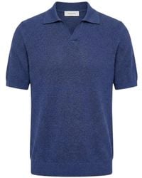 Gran Sasso - Ribbed-Knit Short-Sleeve Polo Shirt - Lyst
