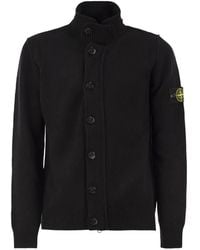 Stone Island - Compass High-Neck Cardigan - Lyst