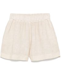 120% Lino - Linen Shorts - Lyst