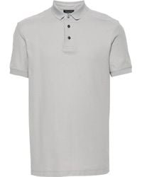 Emporio Armani - Logo-jacquard Piqué Polo Shirt - Lyst