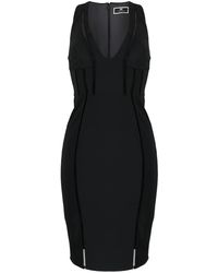 Elisabetta Franchi - Mouwloze Midi-Jurk - Lyst