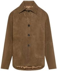 Seventy - Suede-Finish Button-Up Jacket - Lyst