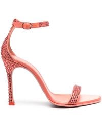 AMINA MUADDI - Sandales Kim 115 Mm À Ornements En Cristal - Lyst