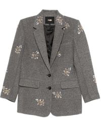 Maje - Floral-Embroidered Blazer - Lyst