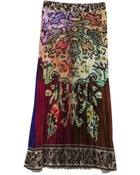 Pierre Louis Mascia - Pleated Floral-Print Skirt - Lyst
