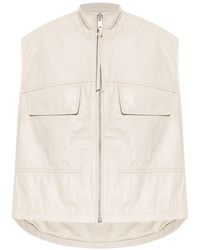 AllSaints - Flor High-Neck Sleeveless Waistcoat - Lyst